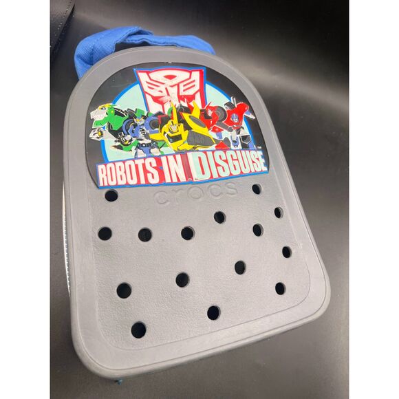 Transformers Crocs Gray Mini Backpack Robots In Disguise HTF 2015 Hasbro - Picture 1 of 6